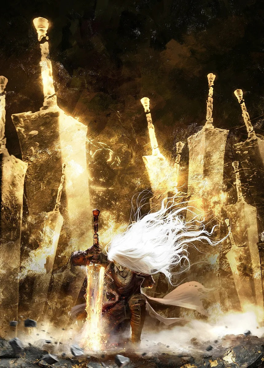Simon and Swords metal poster artwork